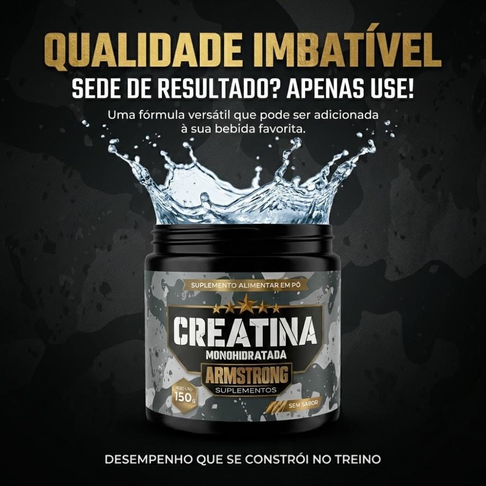 Creatina Monohidratada Armstrong Suplementos – 100% Pura (150g)
