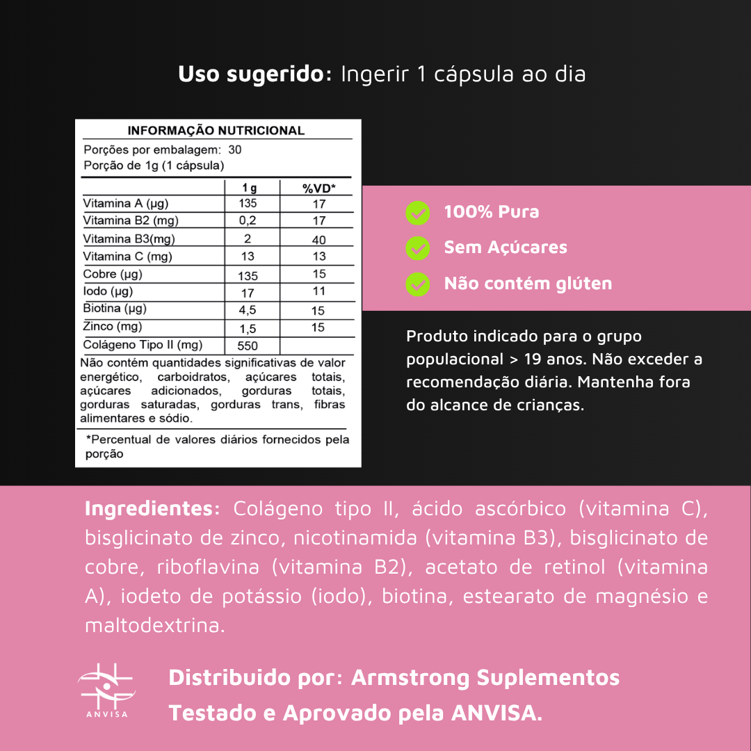 Pele, Cabelo & Unha Armstrong – 30 Cápsulas