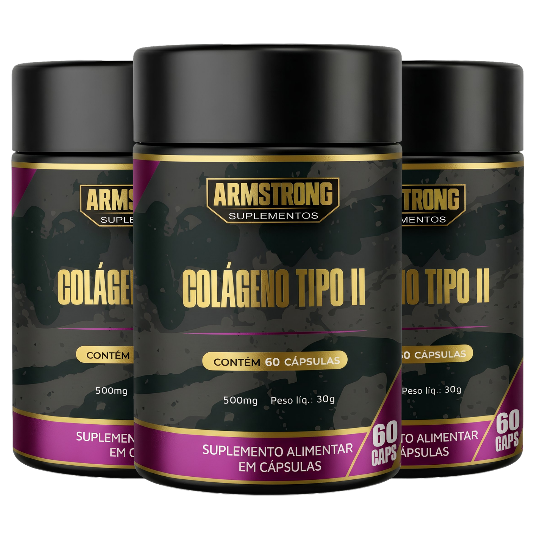Kit 03 Colágeno Tipo II Armstrong – Com MSM e Ácido Hialurônico (Cópia)