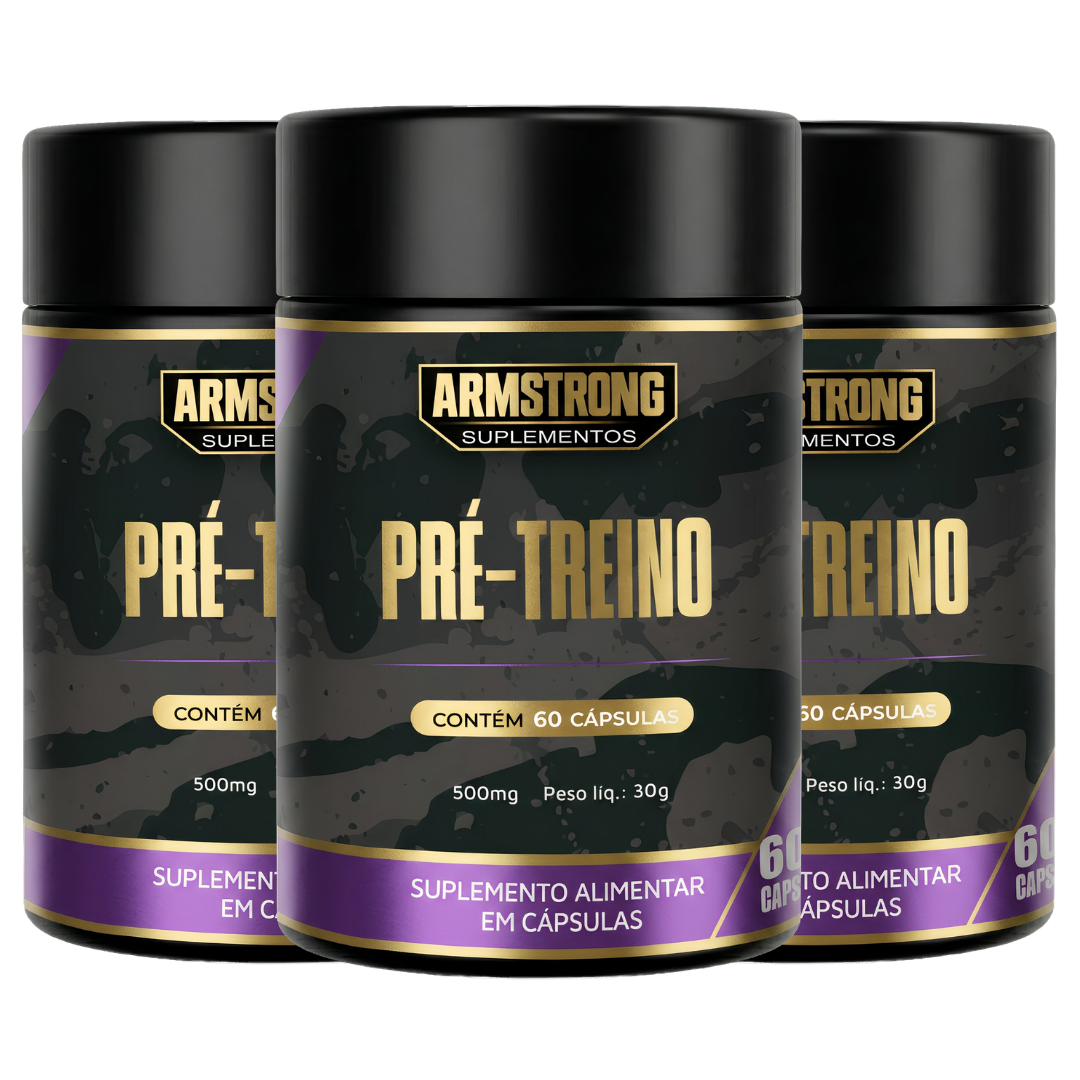 Kit 03 Pré-Treino Armstrong – 60 Cápsulas