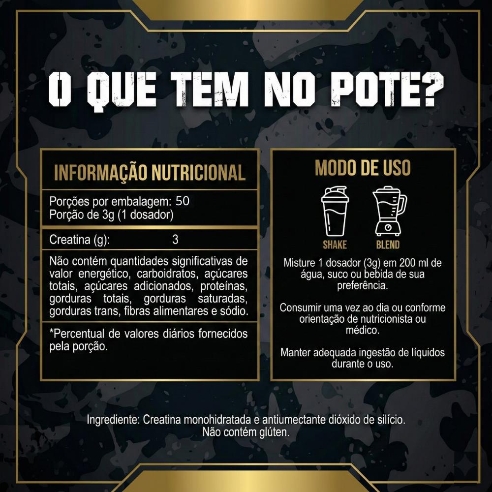 Creatina Monohidratada Armstrong Suplementos – 100% Pura (150g)