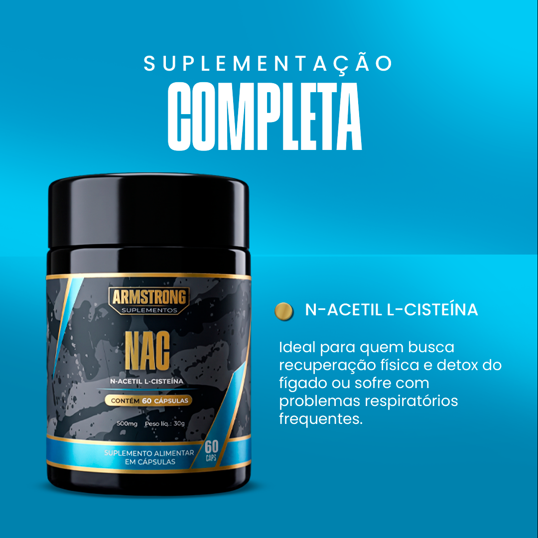 Kit 02 NAC N-Acetil L-Cisteína 400mg Armstrong Suplementos