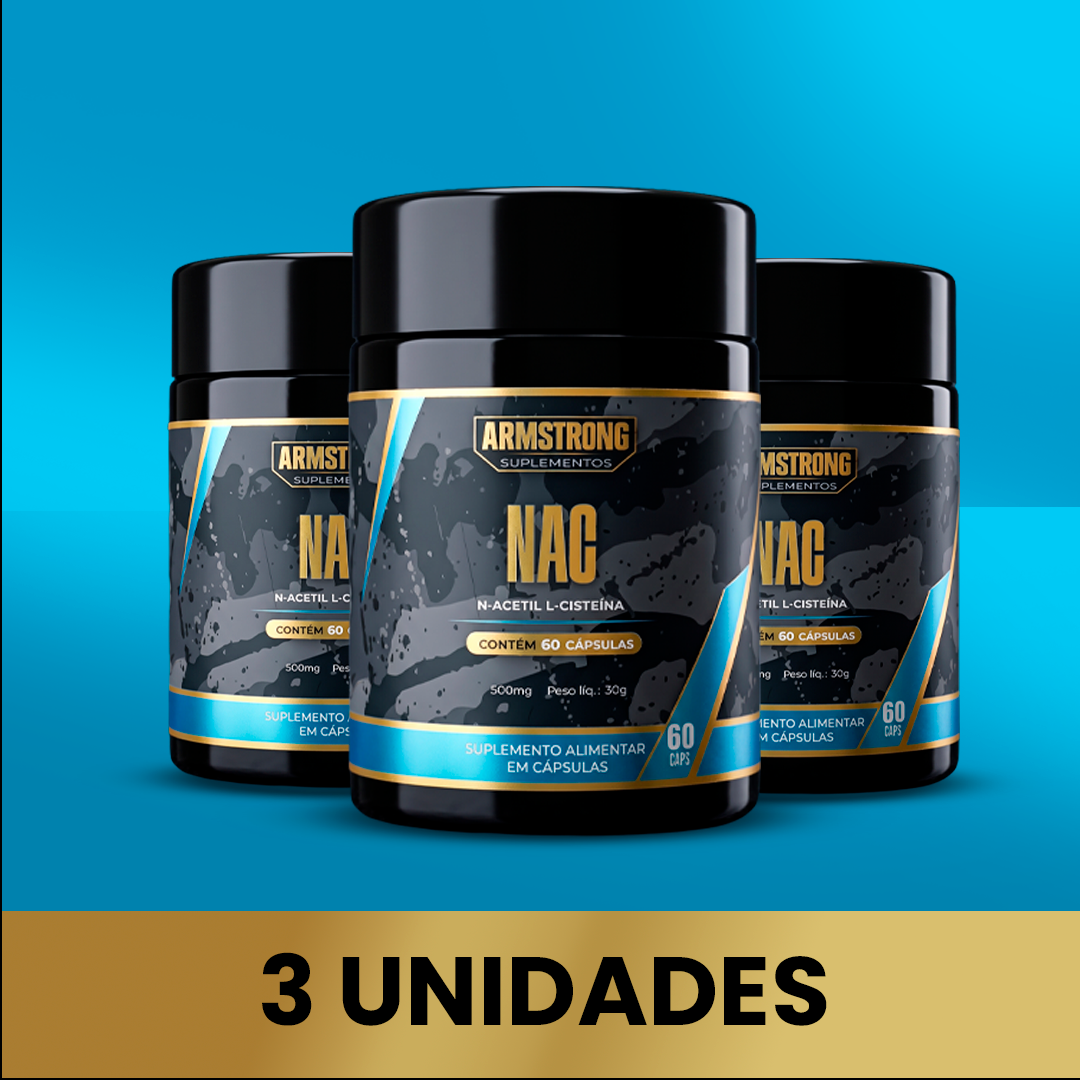 Kit 03 NAC N-Acetil L-Cisteína 400mg Armstrong Suplementos