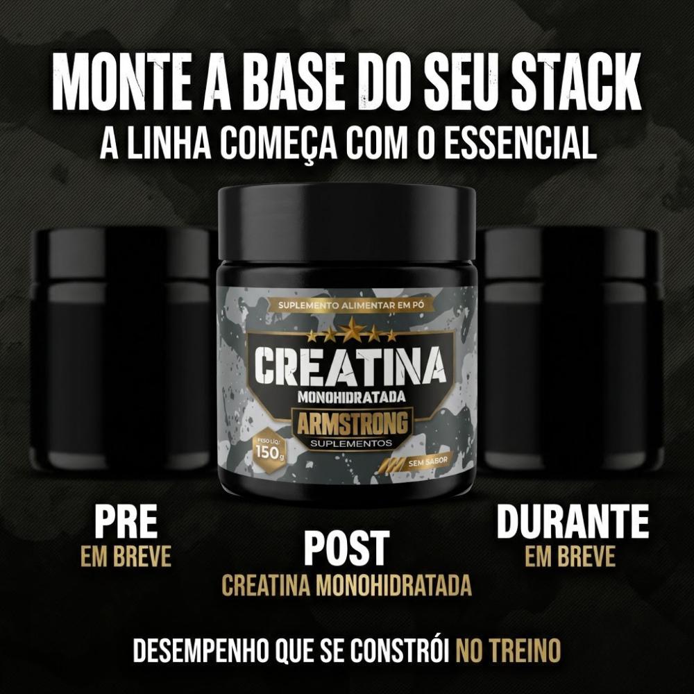 Creatina Monohidratada Armstrong Suplementos – 100% Pura (150g)