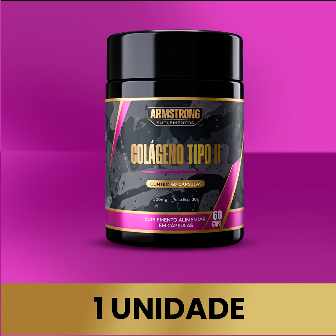 Colágeno Tipo II Armstrong – Com MSM e Ácido Hialurônico (60 Cápsulas)