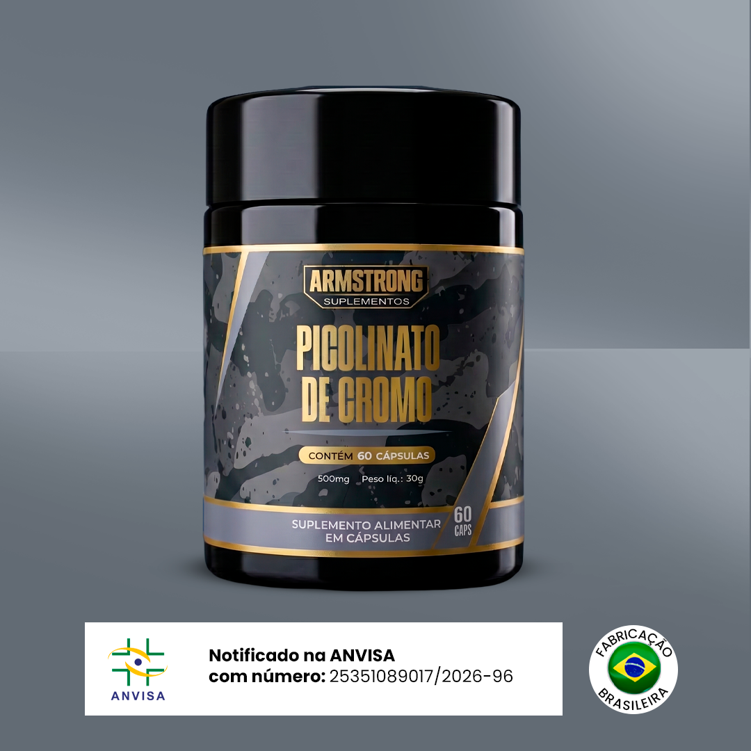 Picolinato de Cromo Armstrong Suplementos – 500mg (60 Cápsulas)
