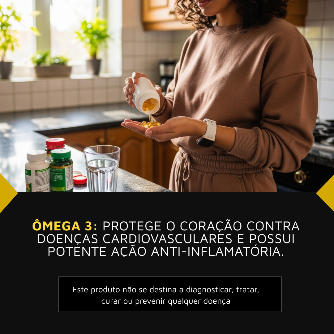 Ômega 3 Alta Concentração 360 EPA 240 DHA - 60 Cápsulas Armstrong