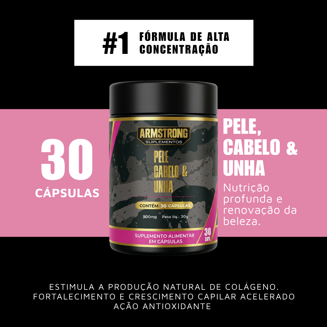 Pele, Cabelo & Unha Armstrong – 30 Cápsulas