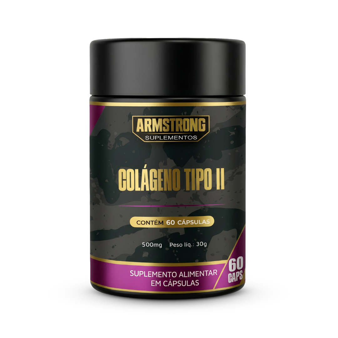 Colágeno Tipo II Armstrong – Com MSM e Ácido Hialurônico (60 Cápsulas)
