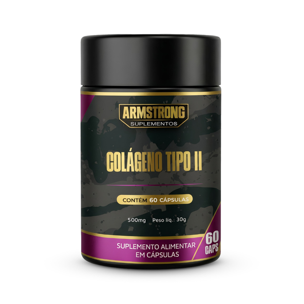 Colágeno Tipo II Armstrong – Com MSM e Ácido Hialurônico (60 Cápsulas)