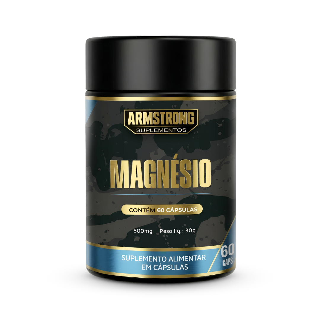 Magnésio Triplo Armstrong – Bisglicinato, Dimalato e Óxido (60 Cápsulas)