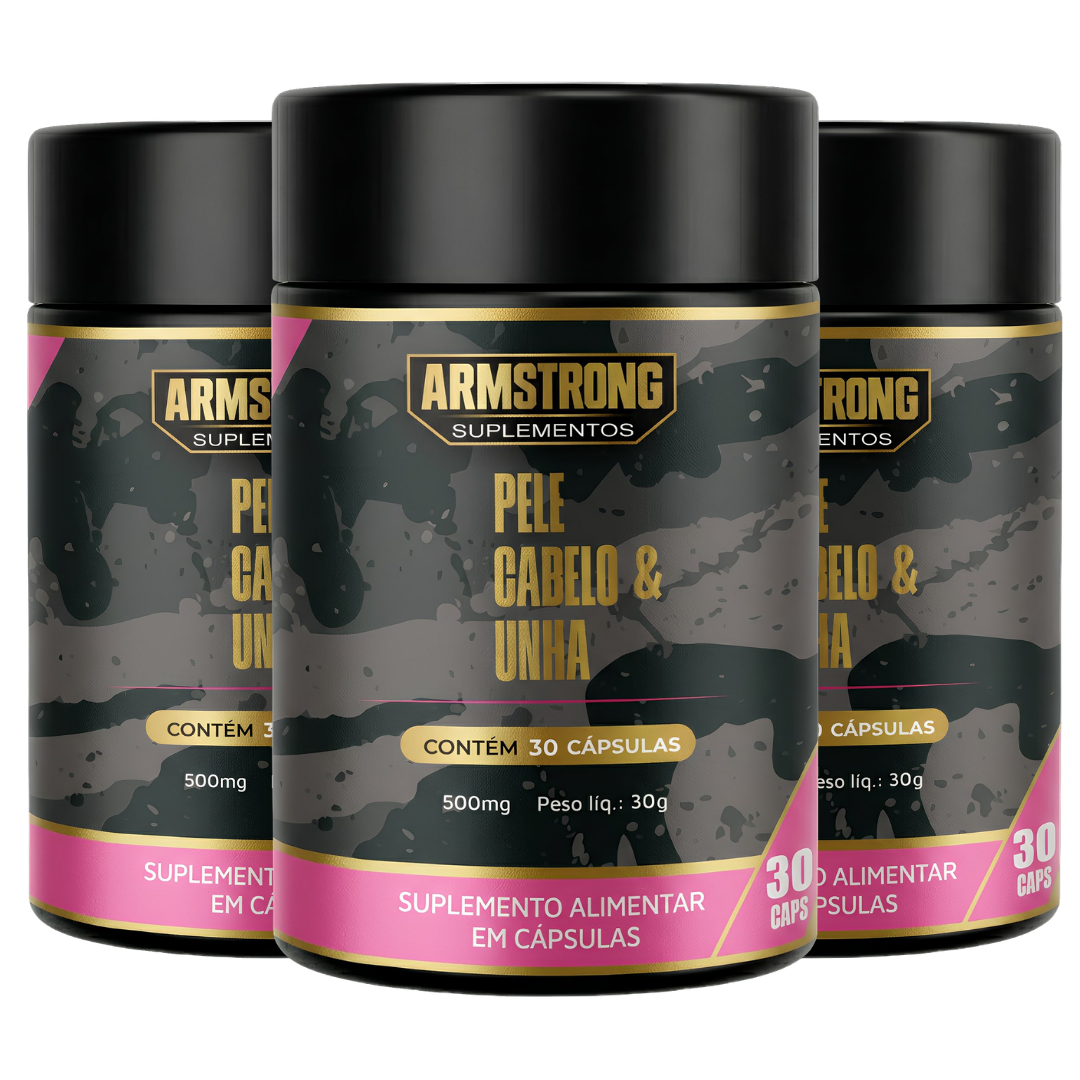 Kit 03 Pele, Cabelo & Unha Armstrong – 30 Cápsulas