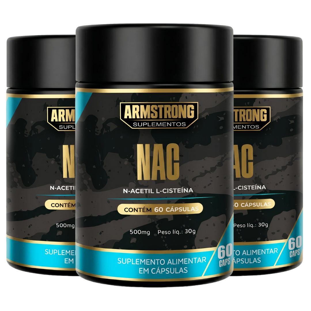 Kit 03 NAC N-Acetil L-Cisteína 400mg Armstrong Suplementos
