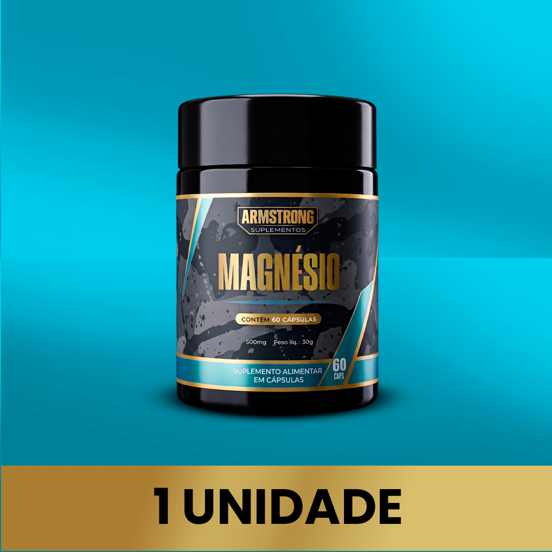 Magnésio Triplo Armstrong – Bisglicinato, Dimalato e Óxido (60 Cápsulas)