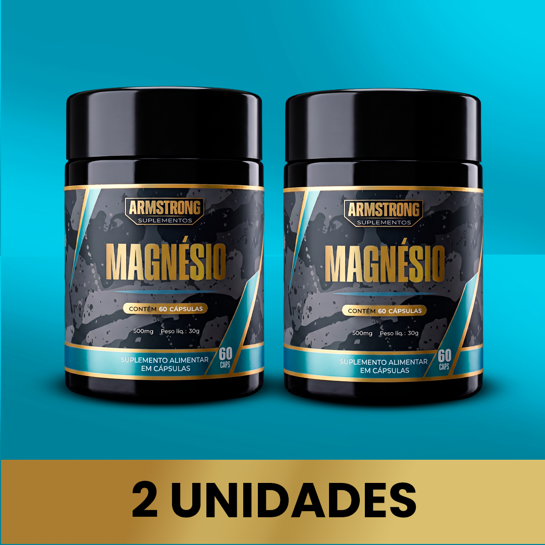 Kit 02 Magnésio Triplo Armstrong – Bisglicinato, Dimalato e Óxido