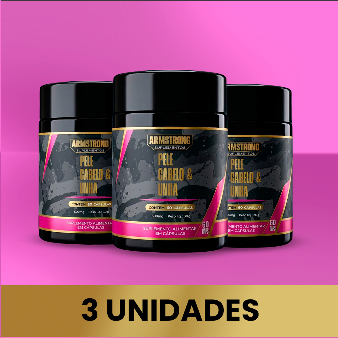 Kit 03 Pele, Cabelo & Unha Armstrong – 30 Cápsulas