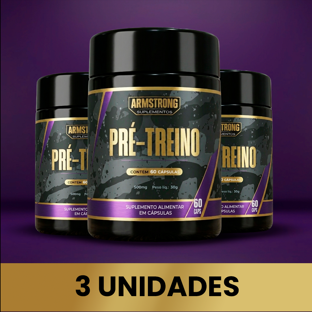 Kit 03 Pré-Treino Armstrong – 60 Cápsulas