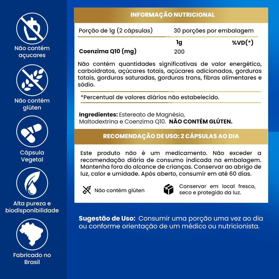 Coenzima Q10 Armstrong – 200mg (60 Cápsulas)