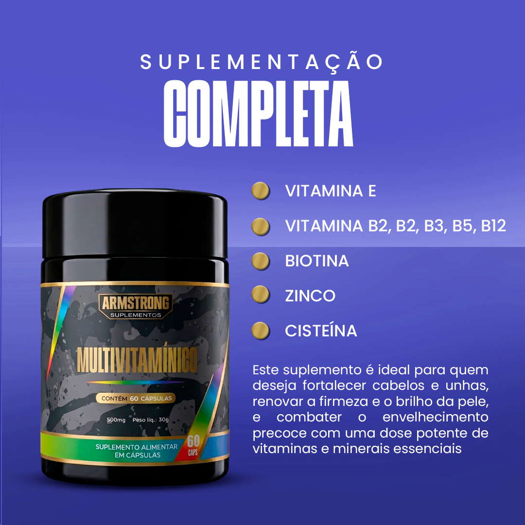 Kit 02 Multivitamínico Completo Armstrong